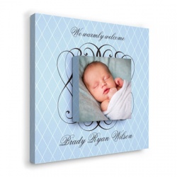 Blue Trellis -  baby wall decor