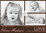 Girl Newborn Announcement - Truffle Love