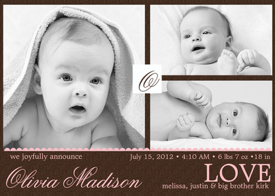 Birth Announcements, Truffle Love Design
