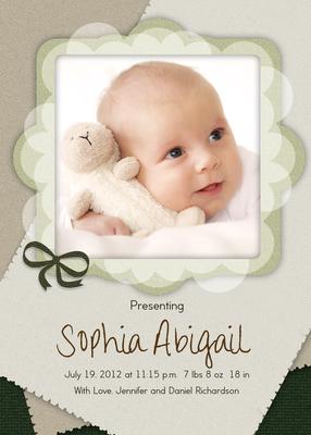 Birth Announcements, Patchwork Quilt Design