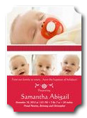 Infant Holiday Birth Card  - Santa Baby