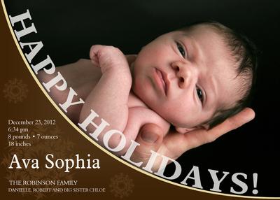 Birth Announcements, Holiday Baby Love Design