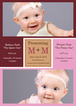 Twin Photo Birth Announcements - Double Daughter Joy