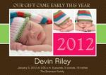 Infant Holiday Birth Card  - New Year's Bliss