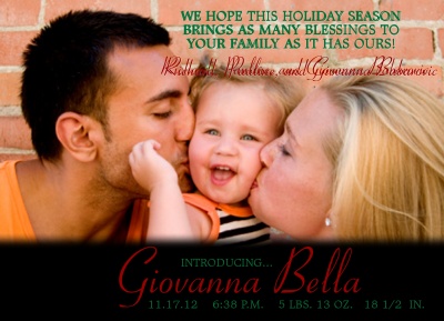 Birth Announcements, Black Diamond Design