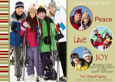 Personalized Holiday Cards, Gorgeous Green Christmas Design