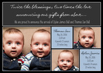 Baby Announcement for Twins - Double Dare