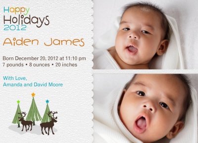 Birth Announcements, Mountain Scene Design