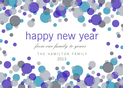 Personalized Holiday Cards, Bursting Bubbles Design