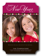  happy new years cards - Fuschia Ribbon