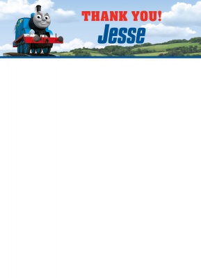 Thomas the Tank Engine Thank You Cards, Welcome to Sodor Design
