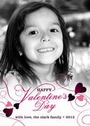 Valentine Photo Cards - Royal Purple Hearts