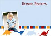  Kids Thank You Notes - Dino Blue Parade