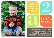 Let's Party Blue - Boy Birthday Invitations