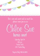Sweet Banners -  Girl Party Invitations