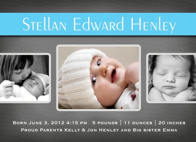 Birth Announcements, Sterling Blanket Design