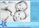 Twin Stars -  Twin Birth Announcements