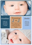 Double Boy Joy -  Twin Birth Announcements