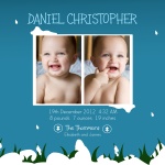 Sweetest Snowscape - Holiday Birth Announcement Cards 