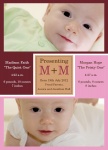 Double Daughter Joy - Twin Birth Announcement Cards 