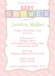 Pink Baby Blocks - Baby Girl Shower Invitations