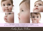 Happy Faces - Baby Girl Birth Announcements