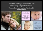 Darling Doubles - Twin Birth Announcement Cards 