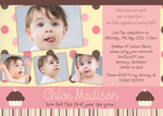 Our Little Cupcake - kids party invitations