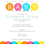Rainbow Bubbles - Baby Girl Shower Invites