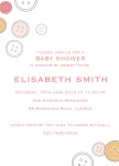 Button Her Up - Baby Girl Shower Invitations