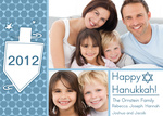 Blue Hanukkah Blessings - Hanukkah Greeting Cards