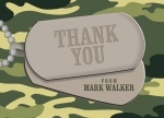 Dog Tags - Thank You Cards for Men	
