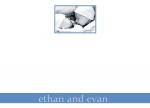 Twin Stars - Baby Boy Thank You Cards