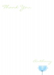 Blue Peonies - Baby Boy Thank You Photo Cards