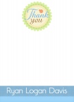 Sweet Blue Floral - Baby Thank You Cards