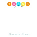 Rainbow Bubbles - Baby Shower Thank You Notes