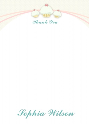 Birthday Thank You Cards, Thank You Birthday Cards, Three Times Cake Design