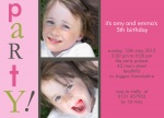 Party Girls! - Twin Party Invitations