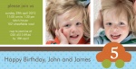 Double Cutie Cars - Twin Birthday Invitations