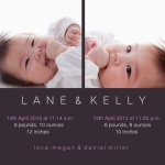 Sophisticated Babies -  Twin Birth Announcements