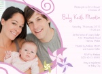 Family Purple Pinwheels - Arrival Shower Invitations