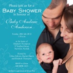 Baby's Blue Swirl - Arrival Shower Invitations