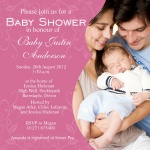 Baby's Pink Swirl - Arrival Baby Shower Invitations