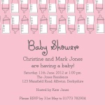 Pink Family Bottle Bonanza - 	Baby Shower Invitations for Couples