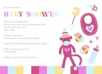 Kiddie Kaleidoscope - Baby Girl Shower Invitations
