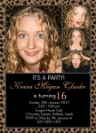 Leopard Love - Teenage Party Invitations