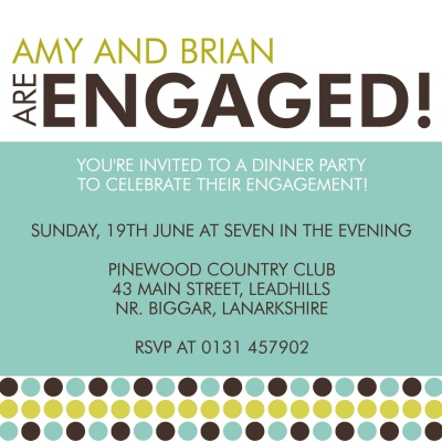 Engagement Party Invitations, Mod Party Design