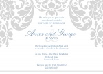 Floral Curtain - Anniversary Invitations	