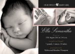 Rosebud - Baby Girl Announcement Cards