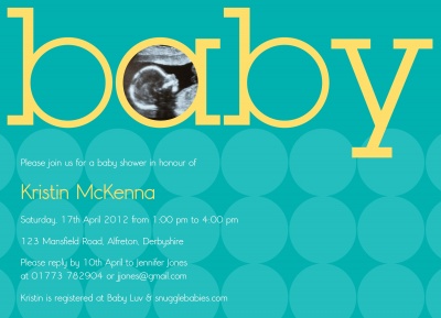 Baby Shower Invites , On His Way! Design